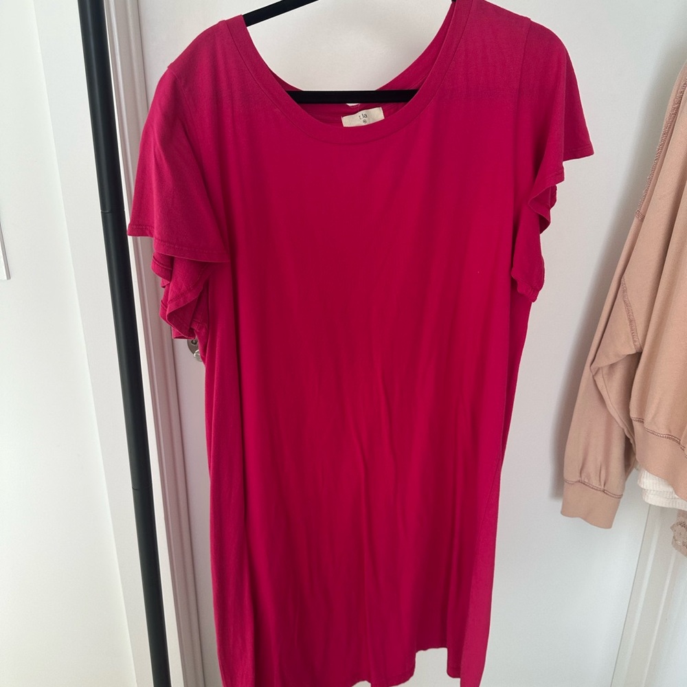 NWT | Anthropologie Ruffled Blouse Dress | XL | Pink